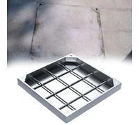 URUCHF Plaque d'égout Couvercle De Regard en Fer De 5 Cm À 8 Cm De Hauteur Et Cadre en Acier Inoxydable, Couvercle De Regard Carré Dissimulé pour Parking/Zone(60cm x 50cm x 8cm)