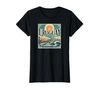 Uruguay Terre de plages, Soleil et Tradition T-Shirt Graphique avec Valeur, Femme, Noir, L