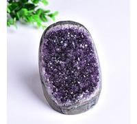 Uruguayan Amethyst Cluster geode Crystal Family raw Stone Home feng Shui Ornaments,Purple,400~600g Gemstone Stone