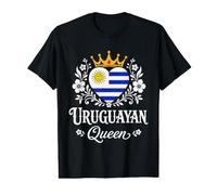 Uruguayan Queen Uruguay Flag Proud Uruguayan Woman T-Shirt Graphique avec Valeur