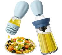 Uryxery Bouteille Huile 2 In 1, Distributeur En Verre 180ml Avec Pinceau En Silicone, Flacon Gradué Pour Cuisson Poêle Grillades Et Four, Pour Huiles Vinaigre Sauces Marinades