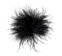 Uryxery Broche Femme élégante Plume Noire 2-en-1, Broche Fleur Boho Vintage avec Clip Cheveux et épingle, Accessoire pour Robe, Manteau, Mariage, soirée et fête