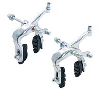 Uryxery Jeu de 2 Freins à Étrier avec Patins Préinstallés, Kit de Frein Entraxe 80 mm pour Vélo avec Trou Central, Aluminium Léger pour Route, VTT, BMX et Fixie