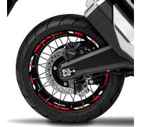 URYYRIT Autocollant Roue de Moto, pour Hon-da X-ADV 750 350 Décalcomanie Décoration Bande Jante, Accessoires Modification de Bande de Moyeu Étanche,Red