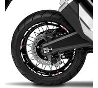 URYYRIT Autocollant Roue de Moto, pour Hon-da X-ADV 750 350 Décalcomanie Décoration Bande Jante, Accessoires Modification de Bande de Moyeu Étanche,White