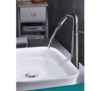 URZQCKGLK Robinet de lavabo de Salle de Bain Gris Rotation du Nez d'éléphant Chaud et Froid