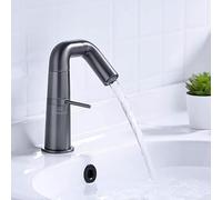 URZQCKGLK Robinet de lavabo de Salle de Bain Gris Rotation du Nez d'éléphant Chaud et Froid(Grey)