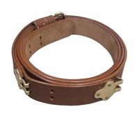 US 1941 M1 Garand Sangle de fusil en cuir avec raccord en cuivre Marron Reproduction de couleur