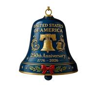 US 250e anniversaire - Vintage de cloche commémorative, carillon de vent en fer avec design sculpté pour les fêtes, temps usé élégant base de métal antiquée | Path de porte du parc scolaire