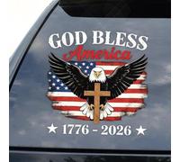 US 250th Patriotic Car Window Stickers - Auto Decal Set