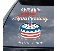 US 250th Patriotic Car Window Stickers - Auto Decal Set