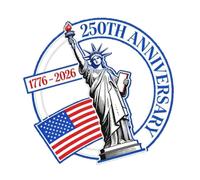 US 250th Patriotic Car Window Stickers - Auto Decal Set