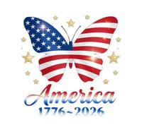 US 250th Patriotic Car Window Stickers - Auto Decal Set