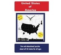 US 50 States Word Search Puzzle: Fun & Educational word search puzzles featuring fun facts about all 50 states / good for leisure and education / 612 words / 51 puzzles