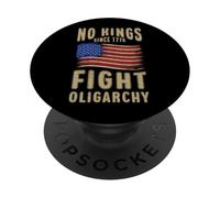 US America No Kings Oligarchy 4th of July Patriotic Vintage PopSockets PopGrip Adhésif