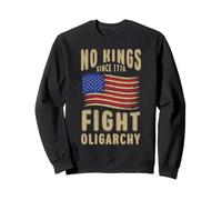 US America No Kings Oligarchy 4th of July Patriotic Vintage Sweatshirt