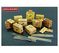 Us Ammunition Boxes With Belts Of Charges - 1:48e - Plus Model