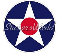 US Army Air Corps usaac WWII Aircraft Cocarde USAF USA 10,2 cm Sticker en vinyle (100 mm), en