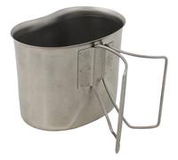 Mil Tec Tasse US Canteen en acier, poignée en fil métallique