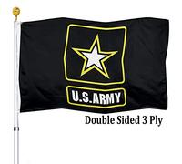 US Army Military Flag 3x5 Outdoor Double Sided- American United States Army Star Black Flags 3 Ply Heavy Duty Fade Resistant Banner for Outdoor Indoor Garage Wall