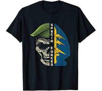 US Army Special Forces Green Beret Skull T-Shirt. Summer Short Sleeve O-Neck Mens T Shirt Men Cotton Tees Harajuku Streetwear Black S