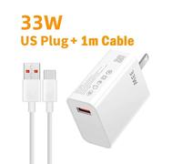 (US Charger And Cable) Xiaomi 33W chargeur rapide QC 3.0 USB Type C câble 6A Charge rapide Turbo Charge chargeur de téléphone portable pour Samsung Xiaomi nouveau 2025