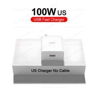 Us Charger No Cable-100w Supervooc Chargeur Rapide Ue Us Charge Plug Usb Chargeur Type C Câble Pour Oneplus 12r 13r 12 11 10 13 Ace 5 Pro Nord Ce 2 3 4 Lite