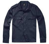 US Chemise de Service Manches Longues Bleu Marine S-5XL Pompiers Foncé Army Neuf