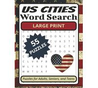 US Cities-Themed Word Search Puzzle Book: Word Searches in Easy-to-Read Print about US Cities | 6x9 Inches, 110 Pages | 55 Puzzles ... Makes a Great ... Holidays and Leisure Time Relaxation