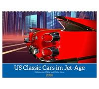 US Classic Cars im Jet-Age (Wandkalender 2026 DIN A2 quer), CALVENDO Monatskalender: Ein Blick auf die US-Autos mit Chrom und Heckflossen der 1950er und frühen 1960er Jahre.