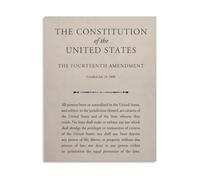 US Constitution Fourteenth Amendment Birthright Citizenship Civics Education Canvas Art Print for Office Study Wall Decor(Unframed,16x24inch(40x60cm))