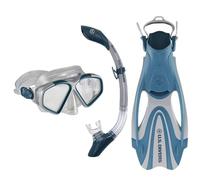 US.Divers Set Cozumel | Kit de Plongée, Masque, Palmes et Tuba pour Adulte Protection UV, Verres Anti-buée Anti-fuite, Randonnée Aquatique Snorkeling, Homme et Femme, Masque Silicone, Palmes réglables