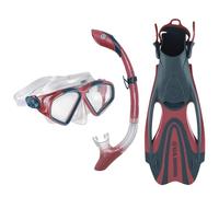 US.Divers Set Cozumel | Kit de Plongée, Masque, Palmes et Tuba pour Adulte Protection UV, Verres Anti-buée Anti-fuite, Randonnée Aquatique Snorkeling, Homme et Femme, Masque Silicone, Palmes réglables