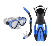 US.Divers Set DORADO II JR, Kit de Plongée, Masque, Palmes et Tuba pour Enfant 6+ avec vision panoramique à 180°, Garçon et Fille, Protection UV, Verres Anti-buée et Anti-fuite