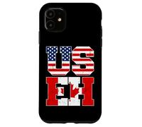 US EH Leaf Canadian American Canada USA Flag Home Pride USEH Coque pour iPhone 11