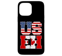 US EH Leaf Canadian American Canada USA Flag Home Pride USEH Coque pour iPhone 13 Pro Max