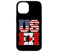 US EH Leaf Canadian American Canada USA Flag Home Pride USEH Coque pour iPhone 14