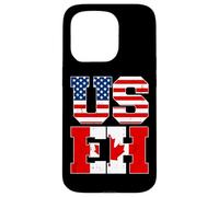 US EH Leaf Canadian American Canada USA Flag Home Pride USEH Coque pour iPhone 15 Pro