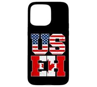 US EH Leaf Canadian American Canada USA Flag Home Pride USEH Coque pour iPhone 15 Pro Max