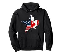 US EH Leaf Canadian American Canada USA Flag Home Pride USEH Sweat à Capuche