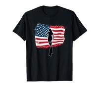 US Female Free Diver | American Pride for Free Diving T-Shirt