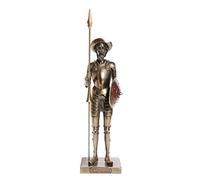 US Figurine Don Quichotte Debout avec Lance en Bronze coulé à Froid 29 cm