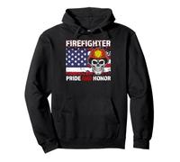 US Firefighter Pride and Honor American Flag Fireman Sweat à Capuche