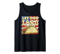 US Flag America Let's Go Taco Lover 4th of July Funny Meme Débardeur