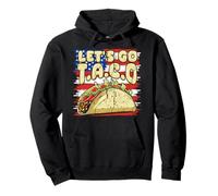US Flag America Let's Go Taco Lover 4th of July Funny Meme Sweat à Capuche