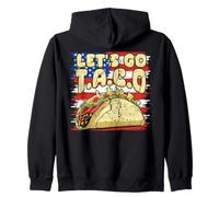 US Flag America Let's Go Taco Lover 4th of July Funny Meme Sweat à Capuche