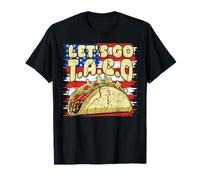 US Flag America Let's Go Taco Lover 4th of July Funny Meme T-Shirt