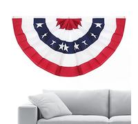 US Flag Bunting Bunting - US Bunting Flags Patriotic Stars & Stripes,Tête à double de couleur vive et résistante à la décoloration avec manches en laiton