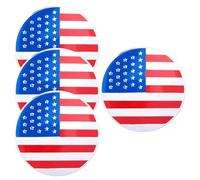 US Flag Wheel Center Valve Covers - 4pcs Aluminium Alloy Rim Caps, Anti-Theft Tire Valve Protectors To Enhance Driving Safety For SUV, Truck & Minivan
