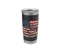 US Flag Worker Day Labor Day American Working Class Hero Gobelet isotherme en acier inoxydable double paroi
